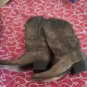 Brown Sonora Western Cowboy Boots for women 8.5
